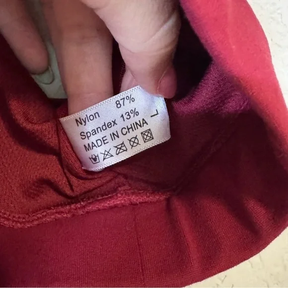 Dark Berry Red Strappy Back Sports Bra - Picture 3 of 5